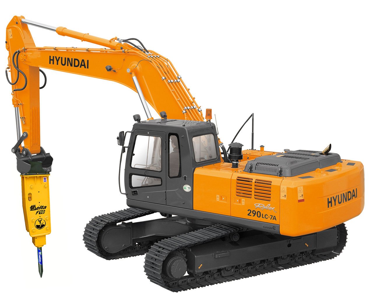 Гидромолот на базе экскаватора HYUNDAI ROBEX