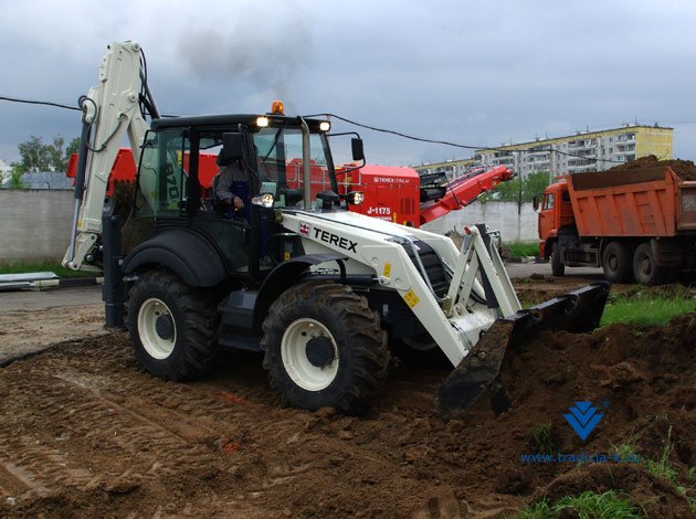 Услуги челюстного Экскаватора-погрузчика TEREX 970