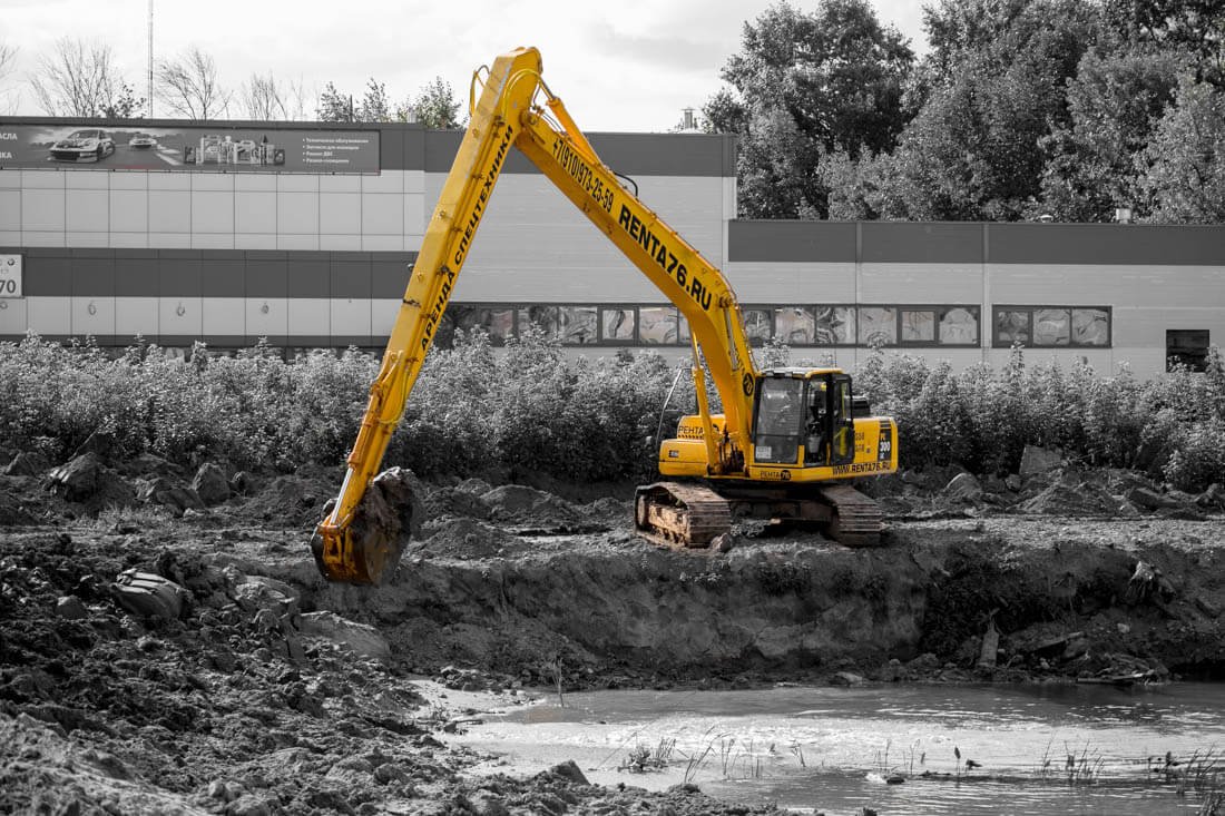 Аренда длиннорукого экскаватора Komatsu PC300LC