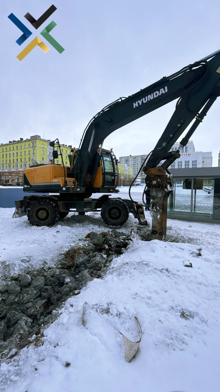 Аренда колёсного экскаватора