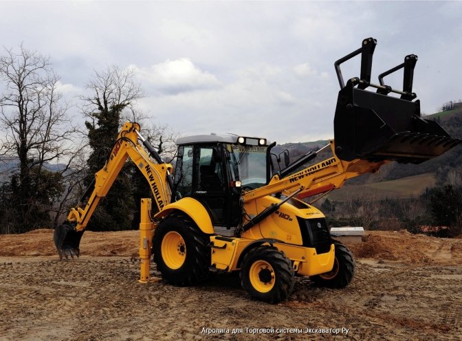 Аренда экскаватора New Holland b110b для уборки снега